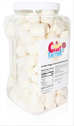 Sarah's Candy Factory Vegan Jumbo Vanilla Marshmallows Jar