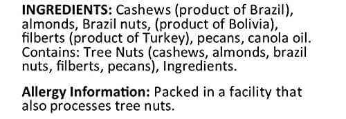 Unsalted Mixed Nuts (No Peanuts) & Anna and Sarah Roasted