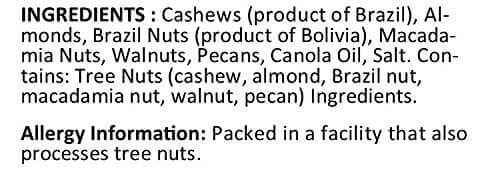 Roasted and Salted Premium Mixed Nuts (No Peanuts)